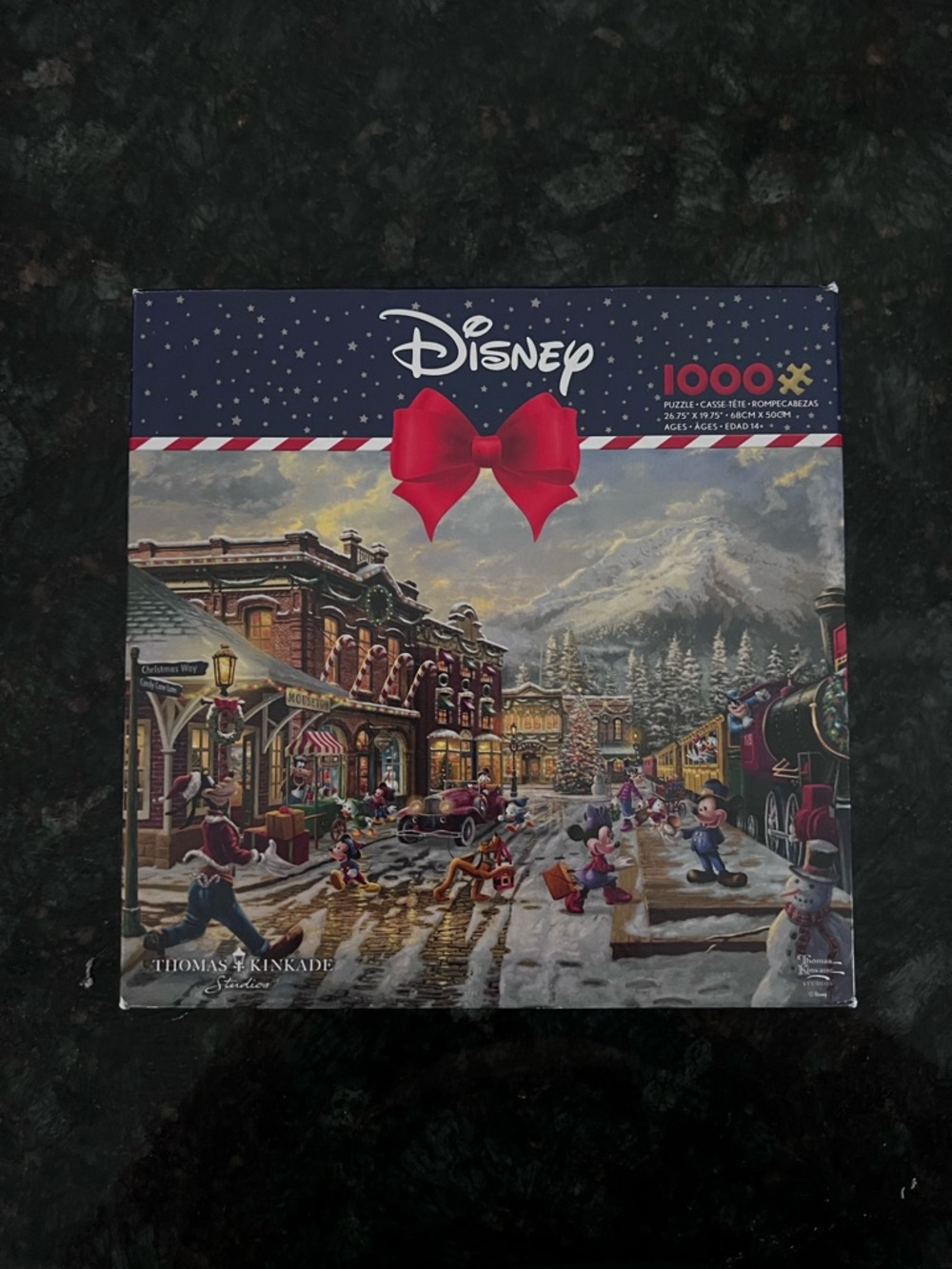 Disney Colorful Puzzle Piece Collage Box Art - Multicolor